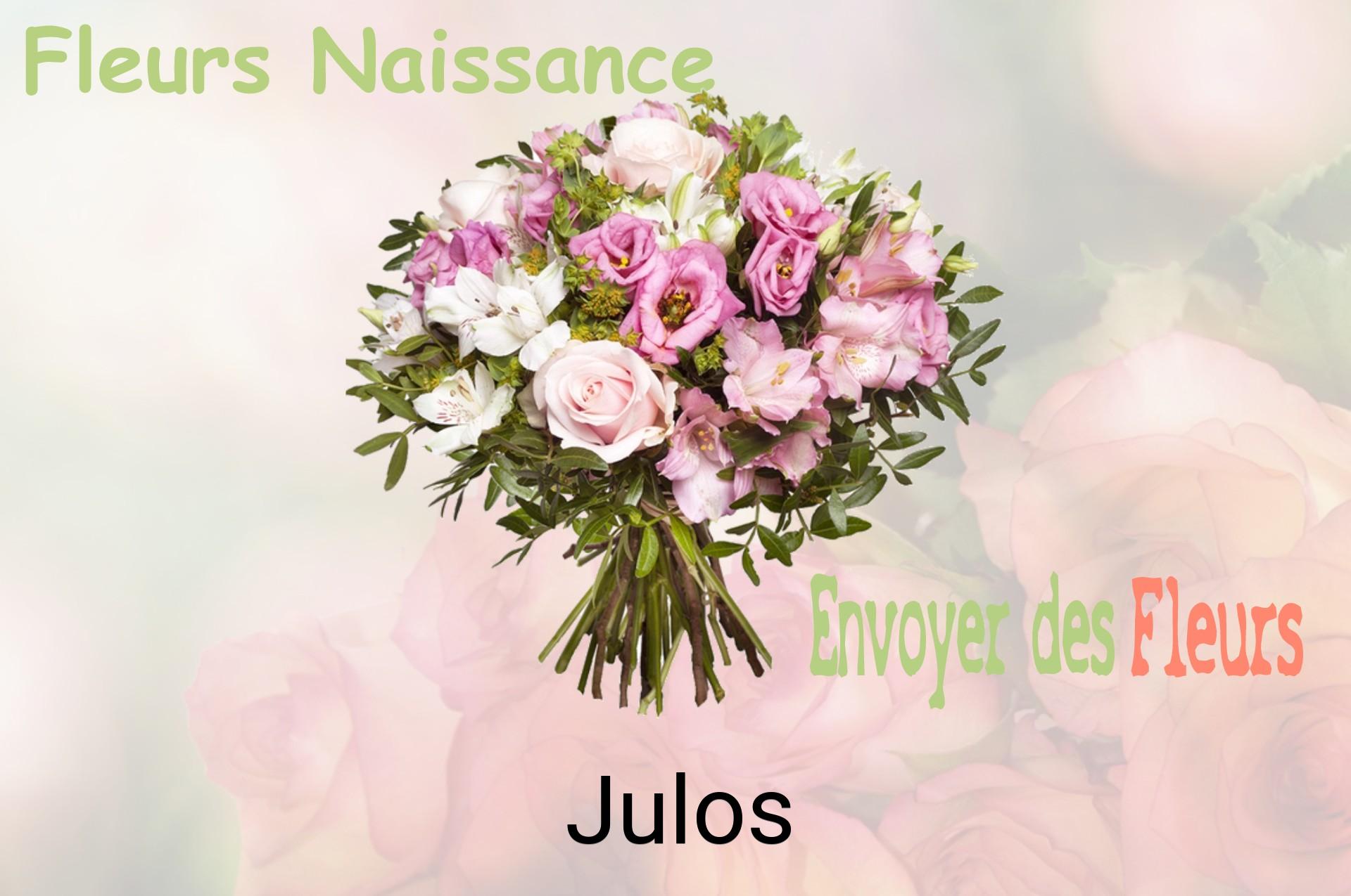 Bouquet de fleurs de naissance livré à Julos