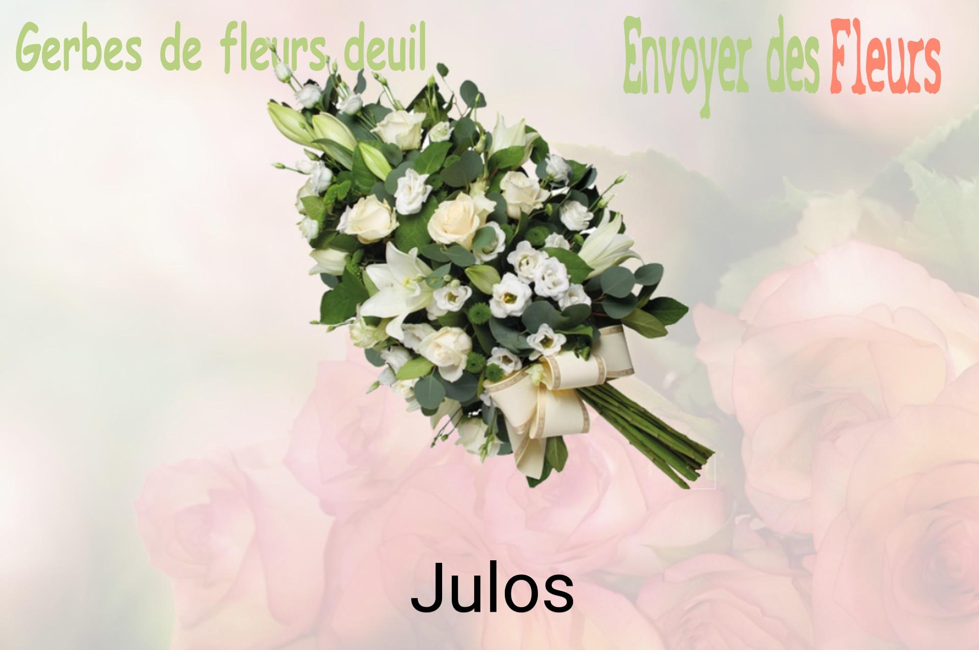 Gerbe de fleurs de deuil livrée à Julos